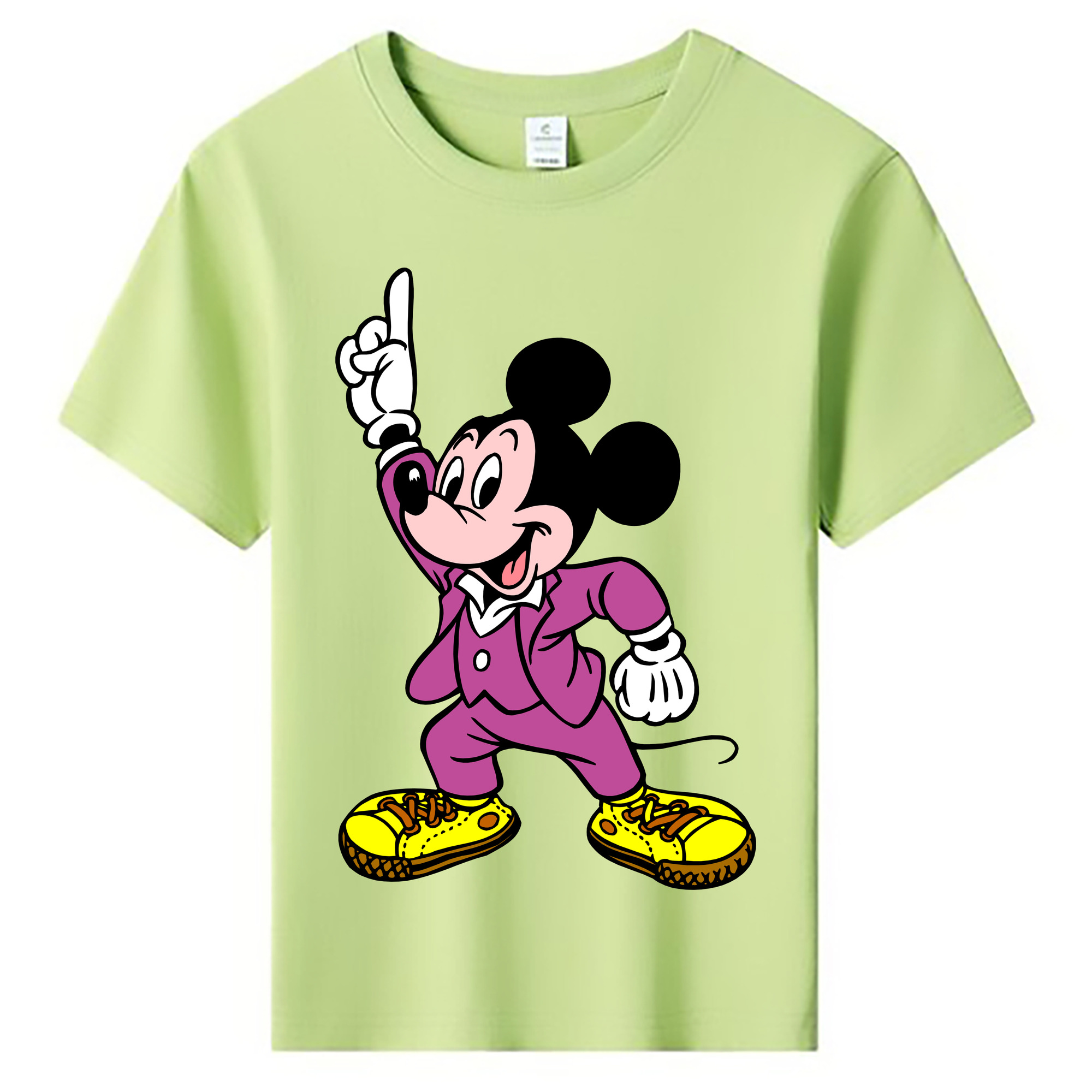 ミッキーマウス Mickey Mouse 綿100％キッズTシャツ（フロントプリント）